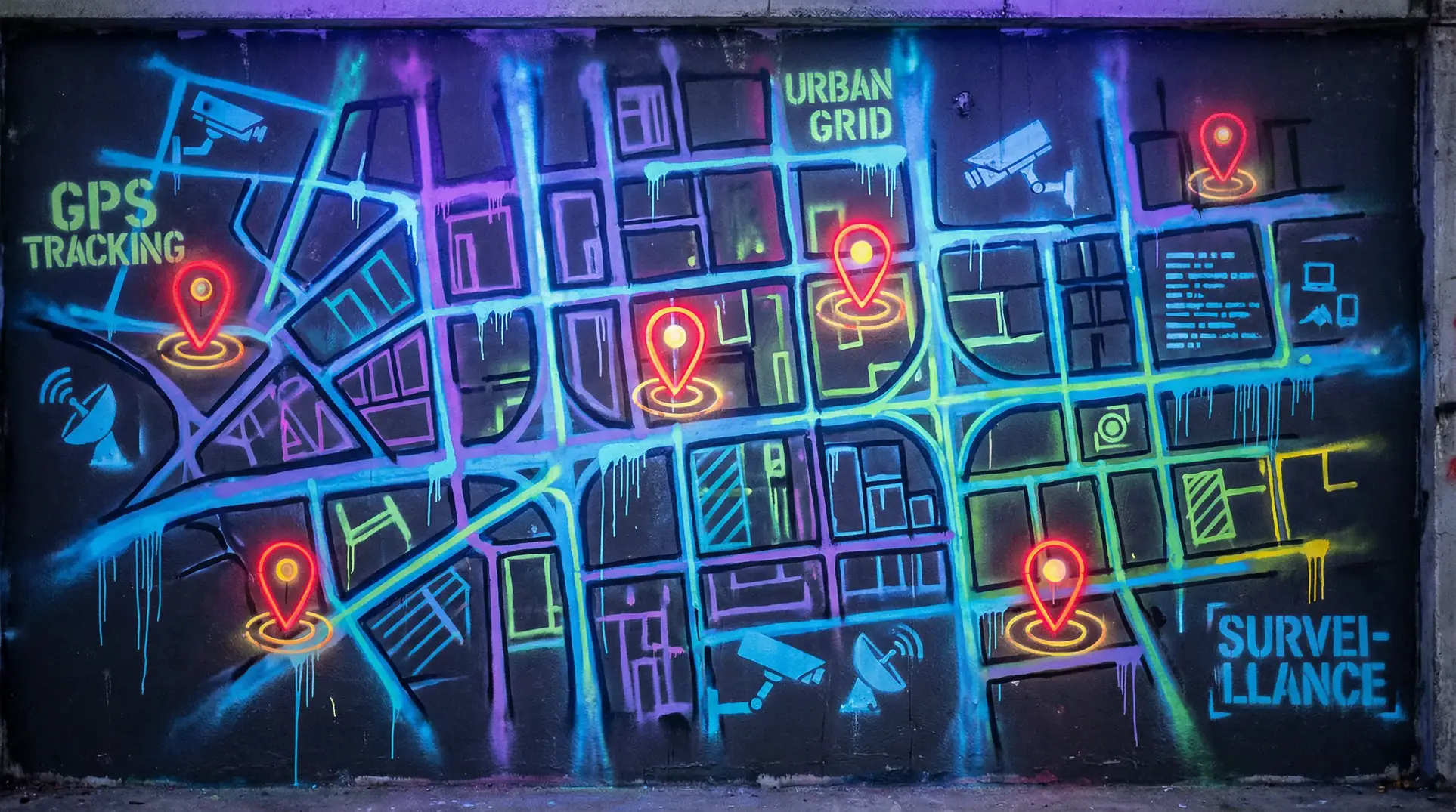 妈妈的朋友在线电影观看完整版免费 狗仔追踪地图 - 城市涂鸦风格